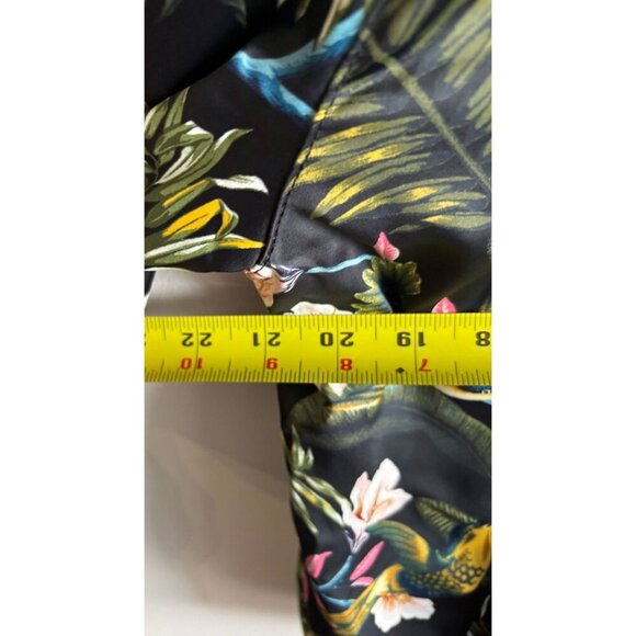 H&M Mens Reversible Bomber Jacket Floral Colorful Ribbed Cuffs Full Zip Sz XL - Picture 5 of 9